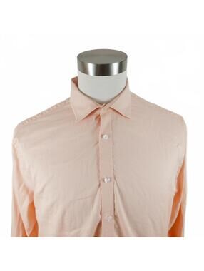 Tommy Hilfiger Mens Stretch Slim Fit Button Up Peach Shirt XL
